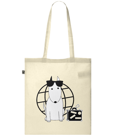 Bull Terrier Summer Tourist Classic Shopper Tote Bag