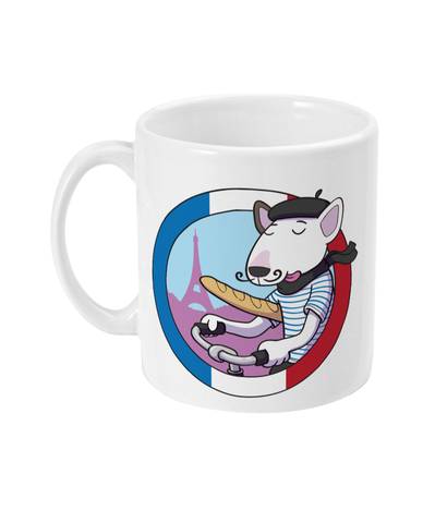 Bull Terrier French Cyclist Tea Cup