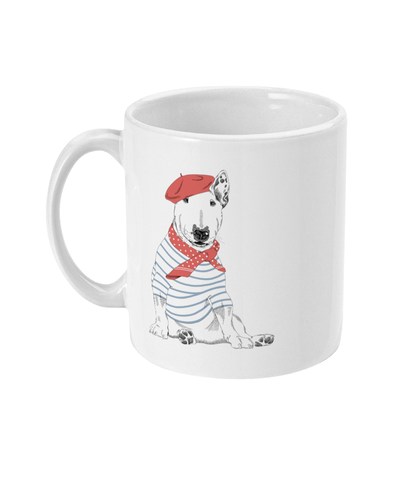 Bull Terrier French Artist Tea Cup
