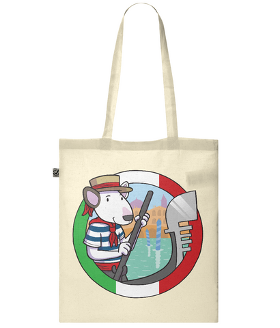Bull Terrier Italy Gondolier Organic Spring Tote Bag