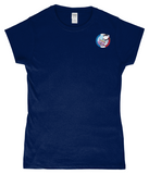 Women's Bull Terrier French Cyclist Small Logo T-Shirt