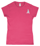 Bull Terrier Sailor Women's Small Logo Fitted Ringspun T-Shirt