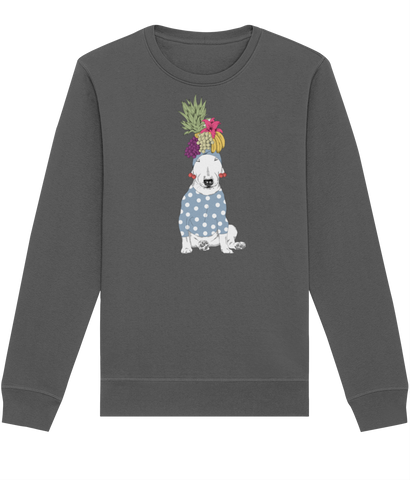 Bull Terrier Fruit Hat Women's Roller Sweater