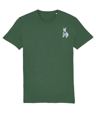 Bull Terrier Disco Dog Small Logo Men's T-Shirt