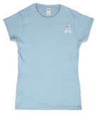 Bull Terrier Sailor Women's Small Logo Fitted Ringspun T-Shirt