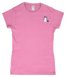 Bull Terrier Summer Tourist Women's Small Logo Fitted T-Shirt
