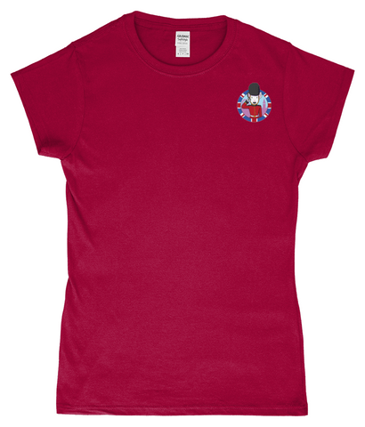 Bull Terrier Royal Guard Women's Small Logo Fitted Ringspun T-Shirt