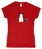 Bull Terrier Summer Tourist Women’s Fitted T-shirt
