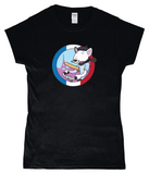 Bull Terrier French Cyclist Women's Fitted T-Shirt