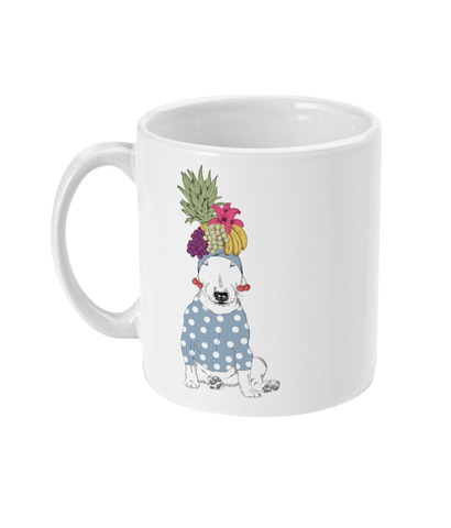 Bull terrier Fruit Hat Tea Cup