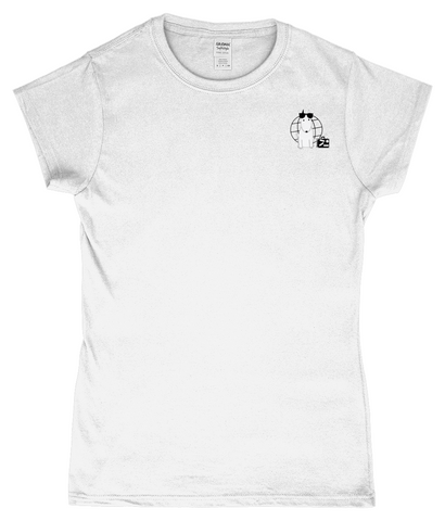 Bull Terrier Summer Tourist Women's Small Logo Fitted T-Shirt