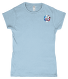 Women's Bull Terrier French Cyclist Small Logo T-Shirt